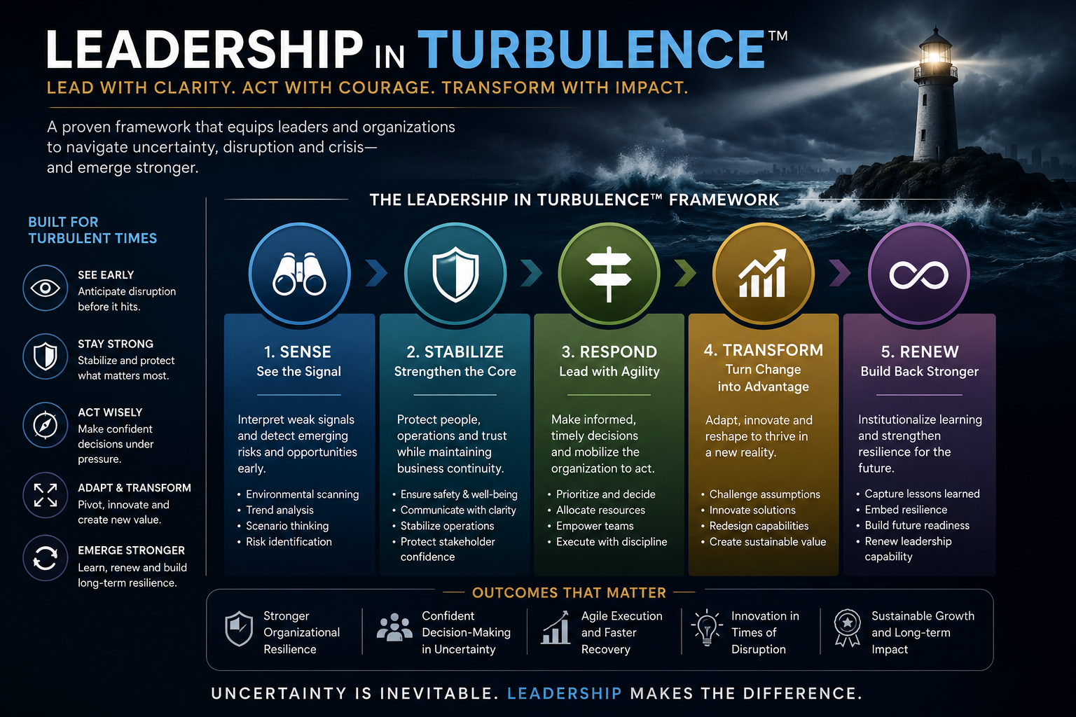 Leadership in Turbulence™ framework diagram