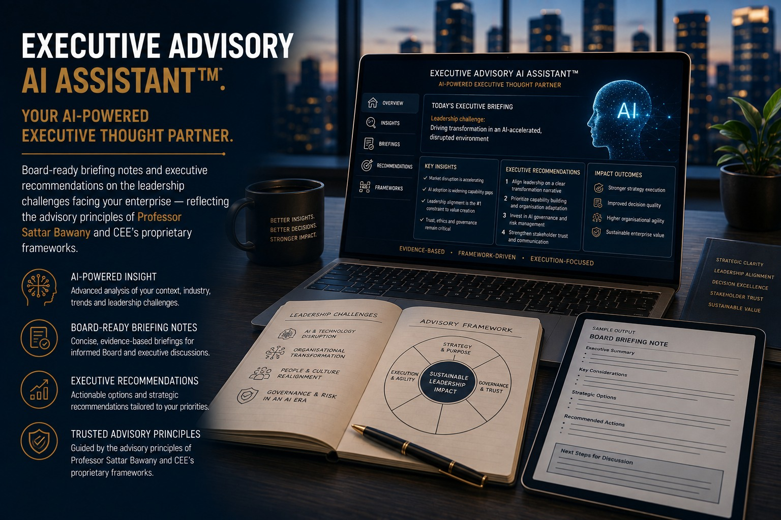 Executive Advisory AI Assistant — your AI-powered executive thought partner