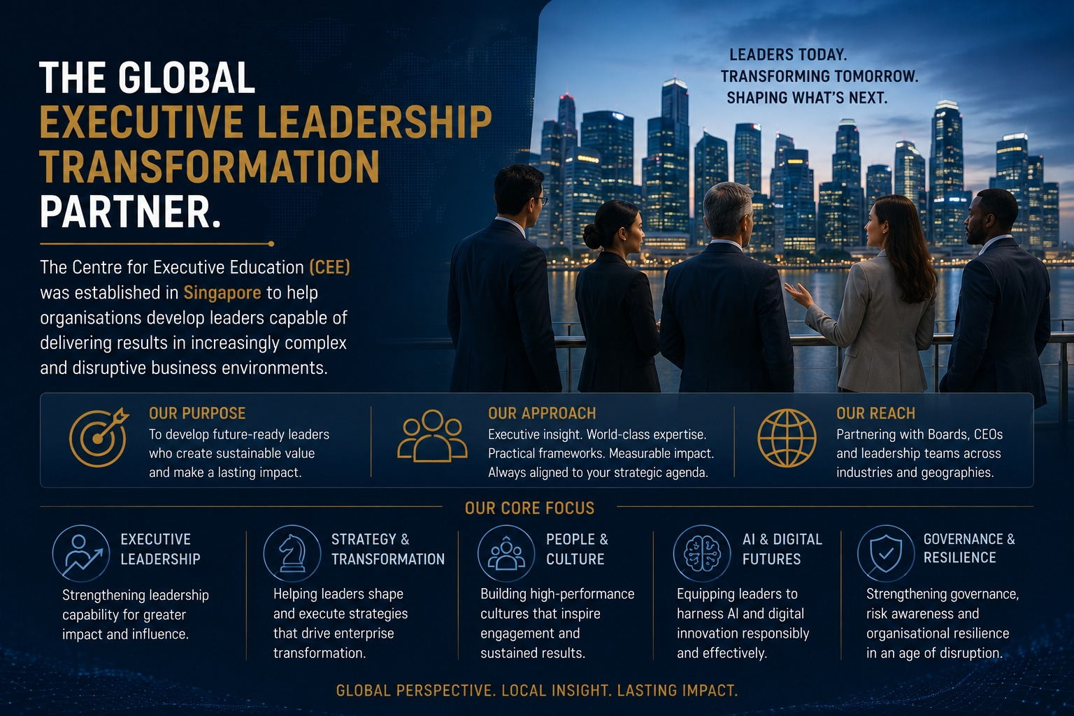 The global executive leadership transformation partner — CEE purpose, approach, reach and core focus areas
